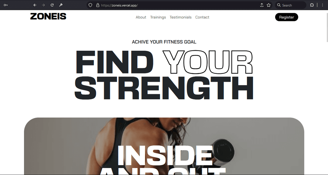 Zoneis - A Gym WebApp